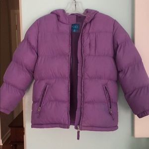 Purple youth puffer jacket